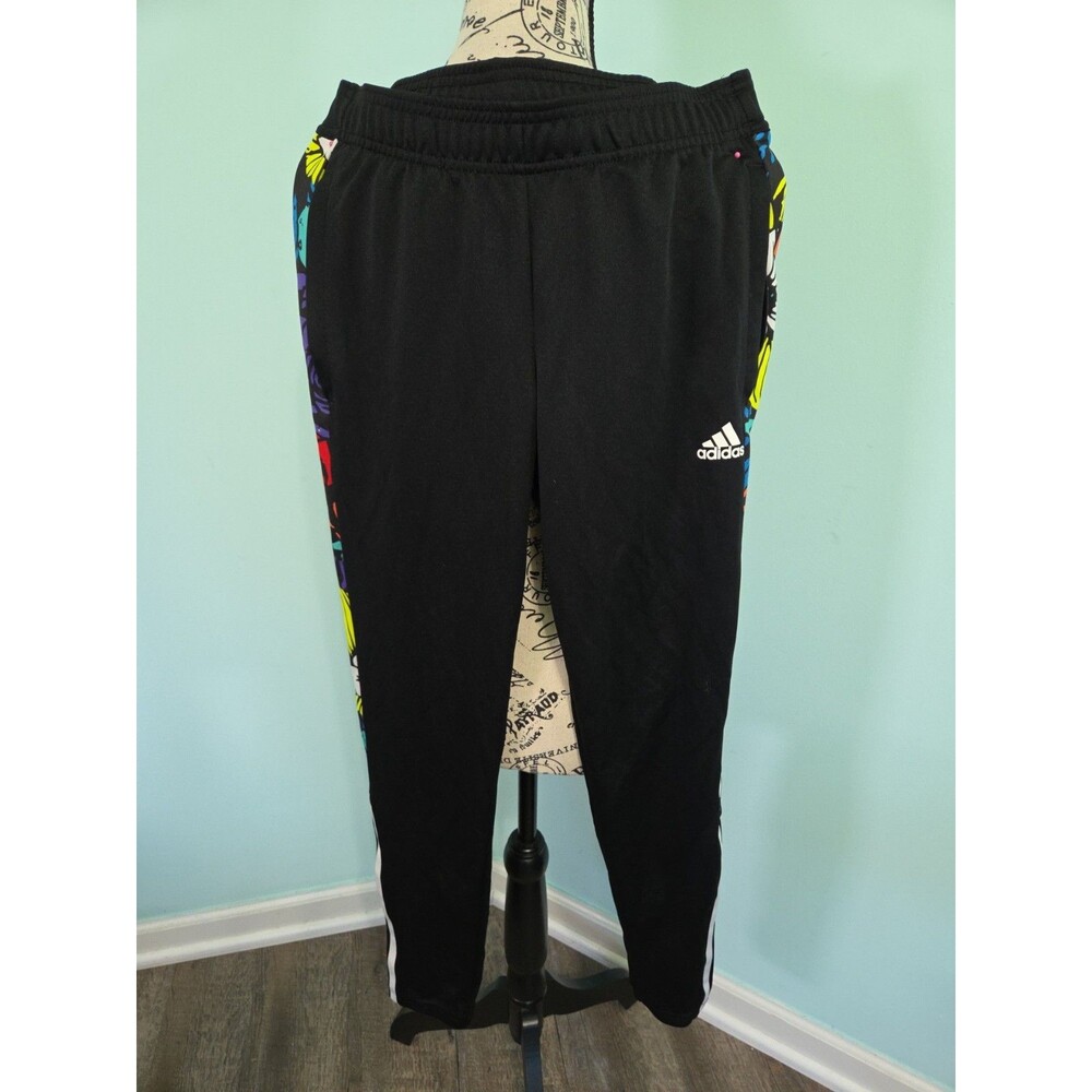 adidas Women's Tiro Flower Soccer Track Pant Black/Multicolor pants small
